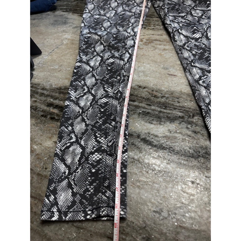 Seven 7 Snakeskin Print Skinny Jeans Womens 6 Tummyless High Rise Grey Black - Picture 7 of 8